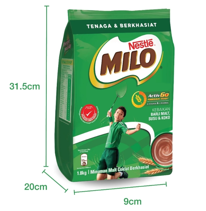 NESTLE Milo Activ-Go HCL2.0 1.8kg (Halal)