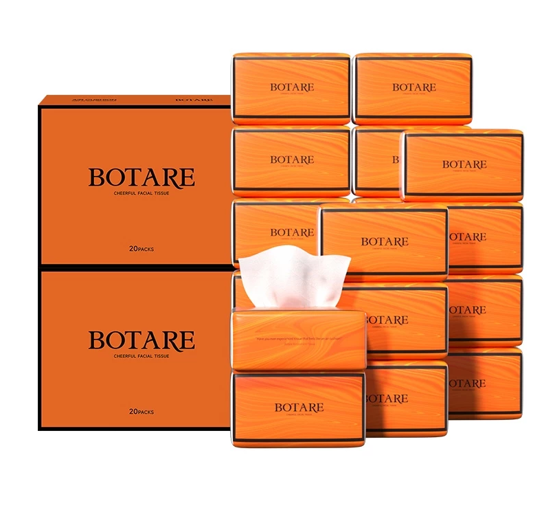 [20 PACKS]Botare Air-Cushion Tissue Paper 4-ply Facial Tissues Soft Face Tissue 175x155mm 360 sheet